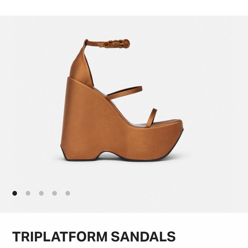 VERSACE TRIPLATFORM SANDALS SZ 41 EU